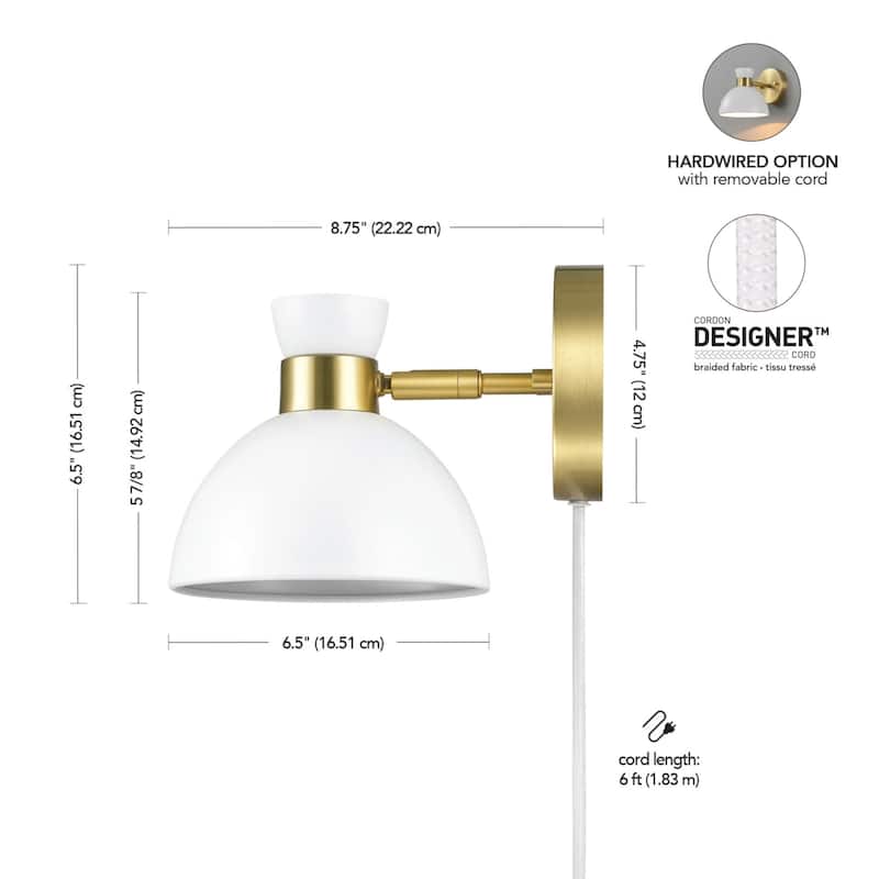 Globe Electric 91009604 Alice 7" Tall Wall Sconce