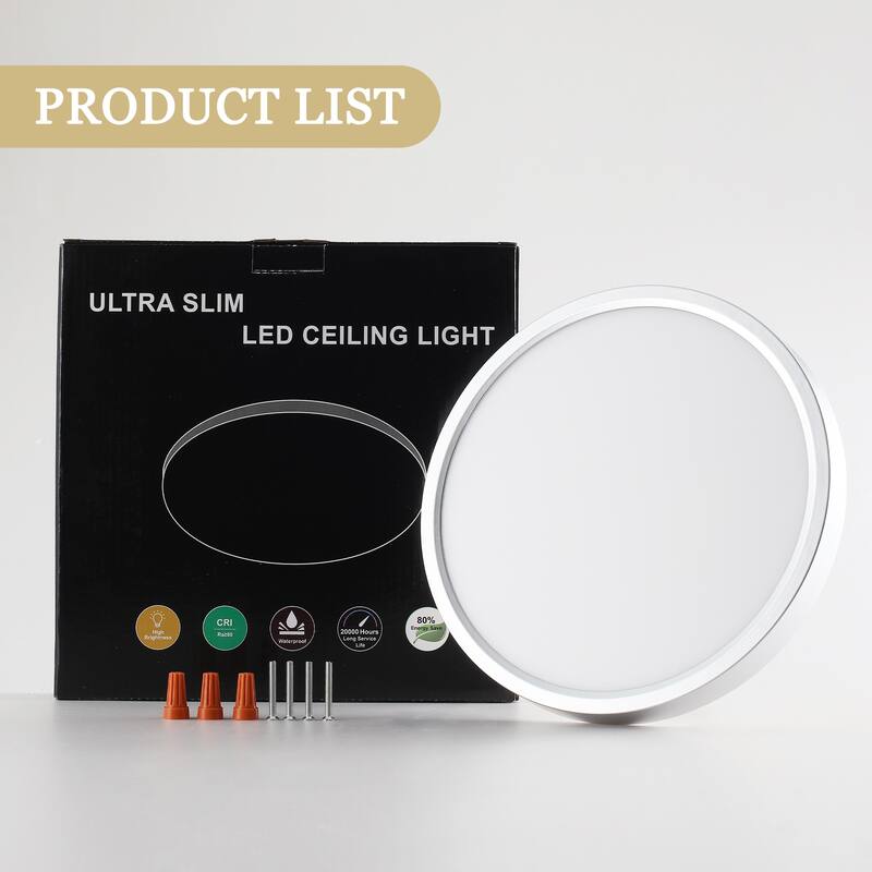 Modern 9.06-inch Round LED Flush Mount Ceiling Lighting for Hallway Bedroom