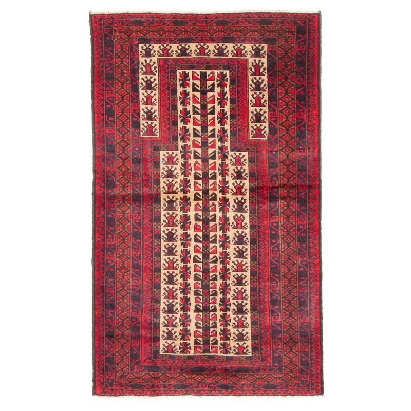 ECARPETGALLERY Hand-knotted Teimani Tan Wool Rug - 2'10 x 4'11