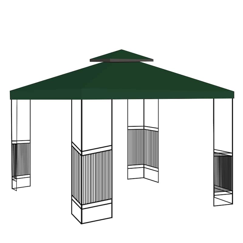 2-Tier Replacement Canopy Top Outdoor Garden Gazebo Roof - 10' x 10'