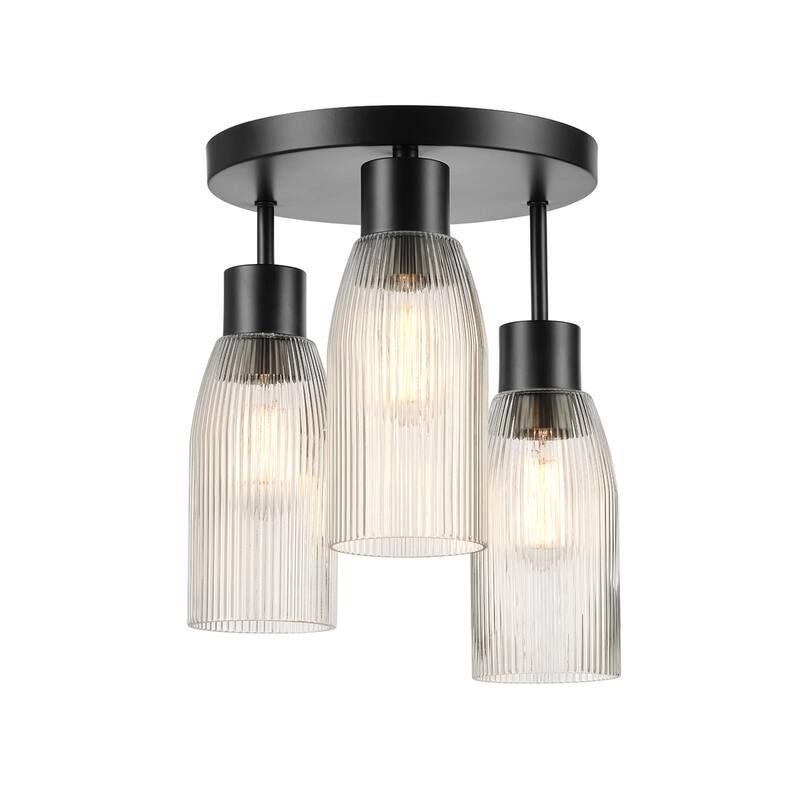 Globe Electric 91009615 Tulip 3 Light 13" Wide Semi-flush Ceiling - Matte