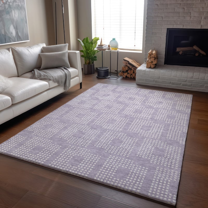 Premium Washable Super Soft Modern Houndstooth Mayfield Rug