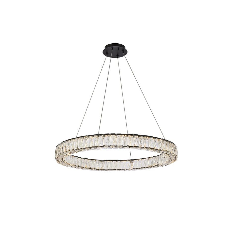 Indigo Home 31 inch LED round Single pendant in black