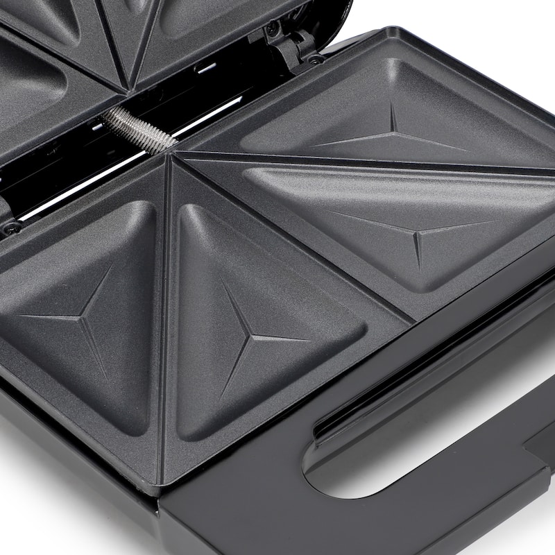 Electric Compact Non-Stick Plate Cool-Touch Handle Indicator Lights Sandwich Maker