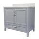 preview thumbnail 86 of 146, Nevado 37" Bathroom Vanity with Cultured Marble Vanity Top Sink in White with White Basin