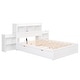preview thumbnail 9 of 32, Full Size Storage Platform Bed with Trundle and Pull-Out Shelves, White