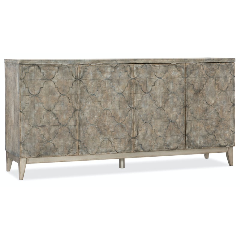 Hooker Furniture Fairfax 72" Wide 4 Door Moroccan Trellis Print Living