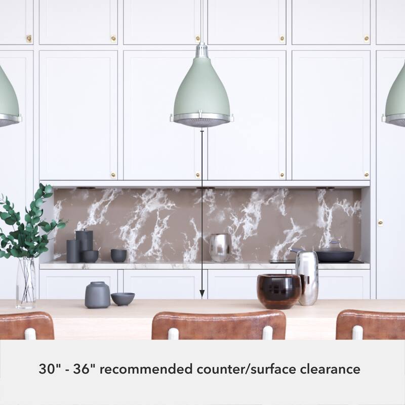 Hunter Bluff View Retro 10" 1-Light Pendant - Kitchen Island, Dining Room - Mid-Century Modern, Contemporary, Transitional
