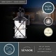 preview thumbnail 2 of 11, VAXCEL Adams 1-Light Black Dusk to Dawn Sensor Outdoor Wall Sconce, Durable Steel, Clear Seeded Glass Shade, LED Compatible