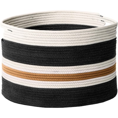 Cotton Round Laundry and Storage Basket - M