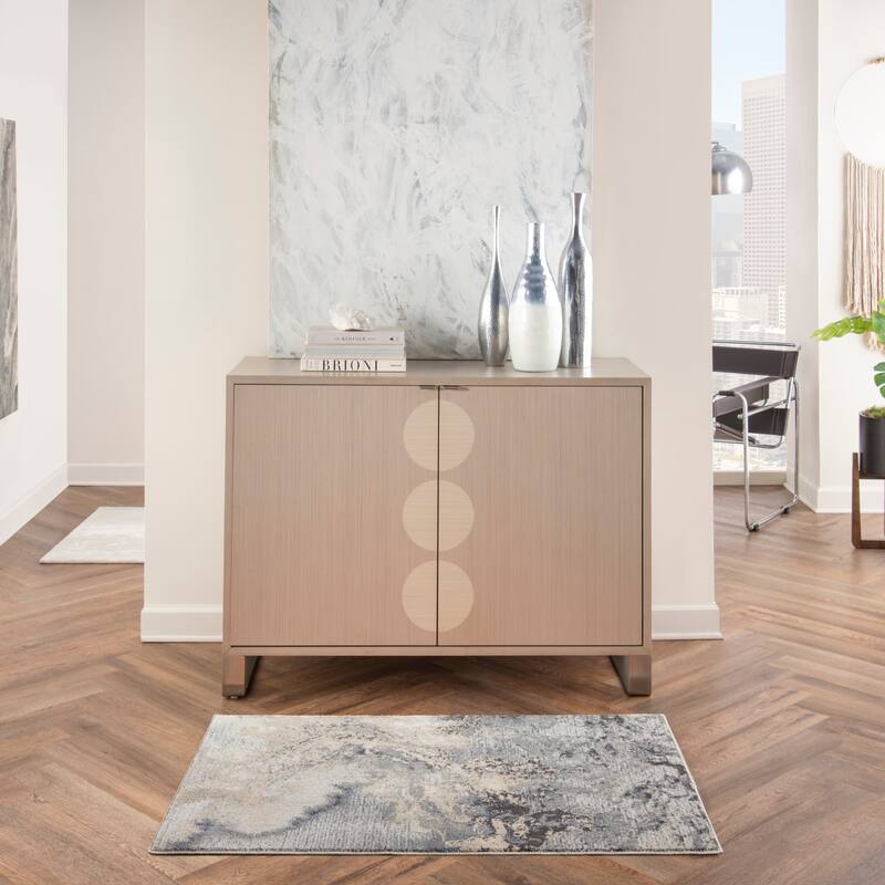 Nourison Maxell Modern Glam Abstract Area Rug - 2'2" x 3'9" - Grey - Runner/Rectangle