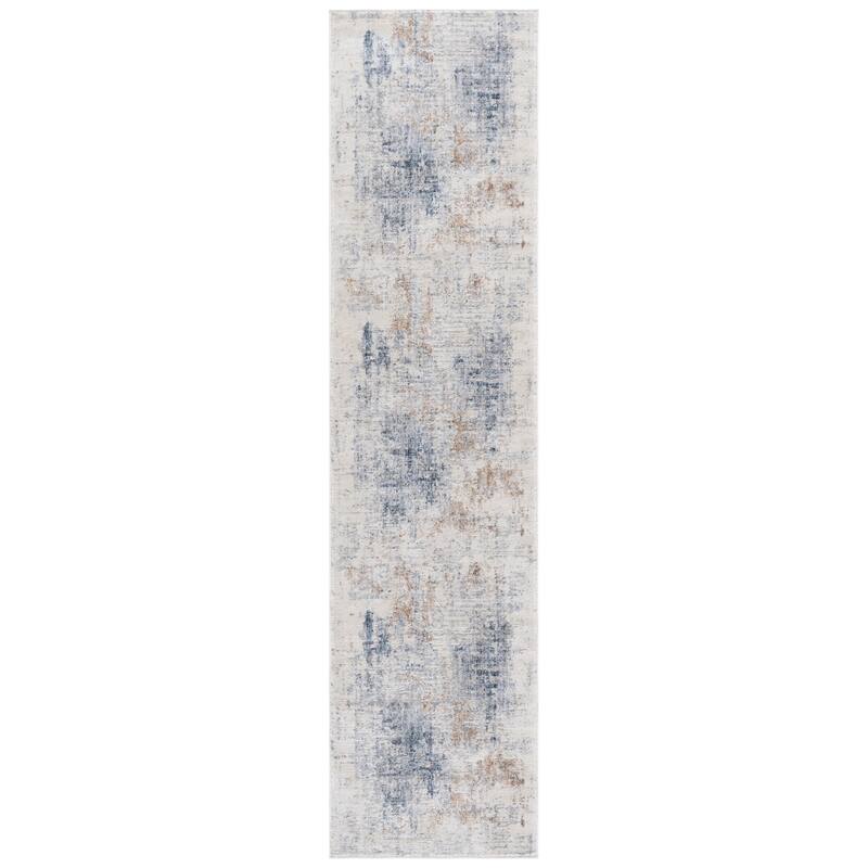 SAFAVIEH Scarlett Viola Transitional Rug - 2' x 8' Runner - Blue/Ivory Beige