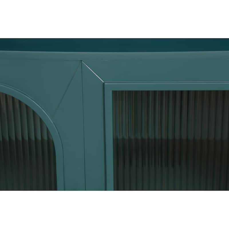 Wood TV Stand with Storage Cabinet