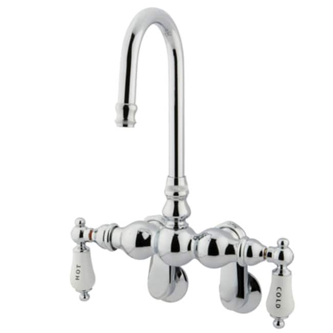 Kingston Brass Vintage Wall Mounted Clawfoot Tub Filler with Porcelain
