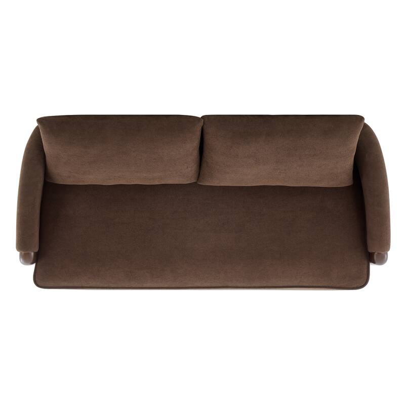 Christopher Knight Home - Curved 75" Boucle Upholstered Sofa with Solid Wood Frame