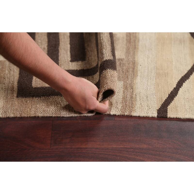 Kilim Natural Dye Geometric Tribal Oriental Area Rug Wool Flat-woven - 5'4" x 9'11"