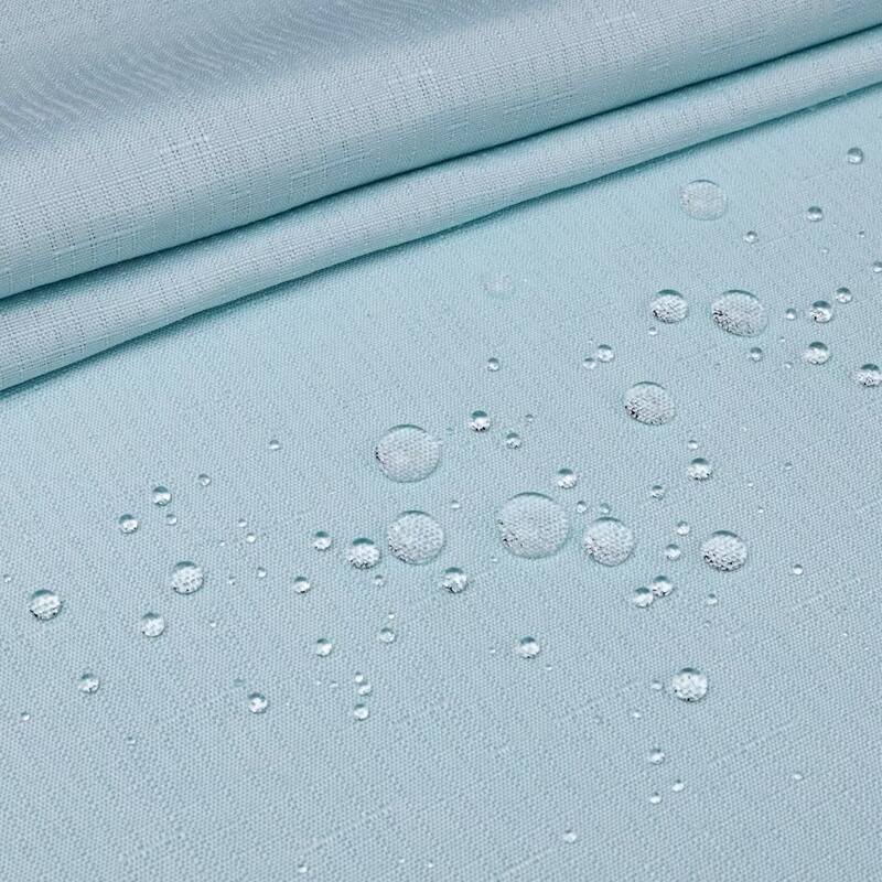 No Hook Slub Linen Texture Shower Curtain with PEVA Snap-in Liner