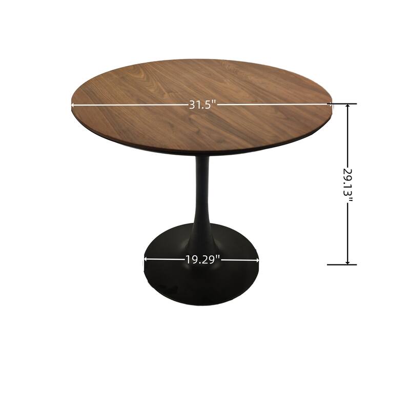 31.5" Mid Century Tulip Round Dining Table for 4 People