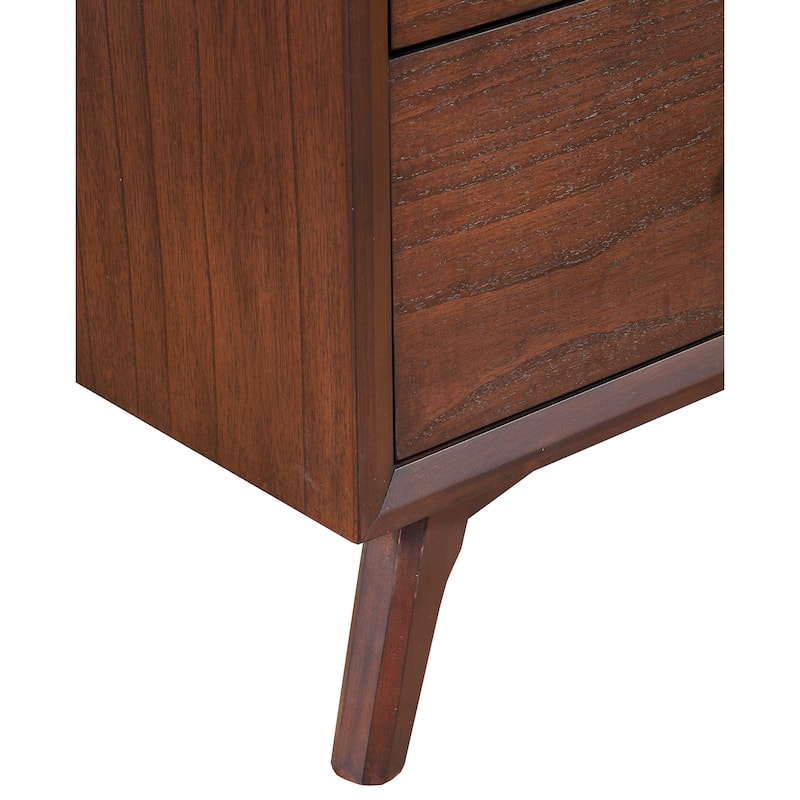 Alpine Furniture Gramercy 3 Drawer Small Wood Chest in Walnut (Brown)