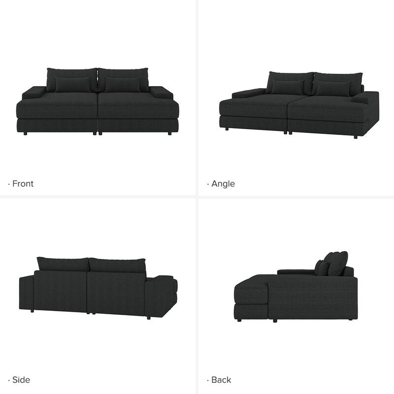 Conradus Modren Oversize 57" Deep Square Arm Sofa by HULALA HOME