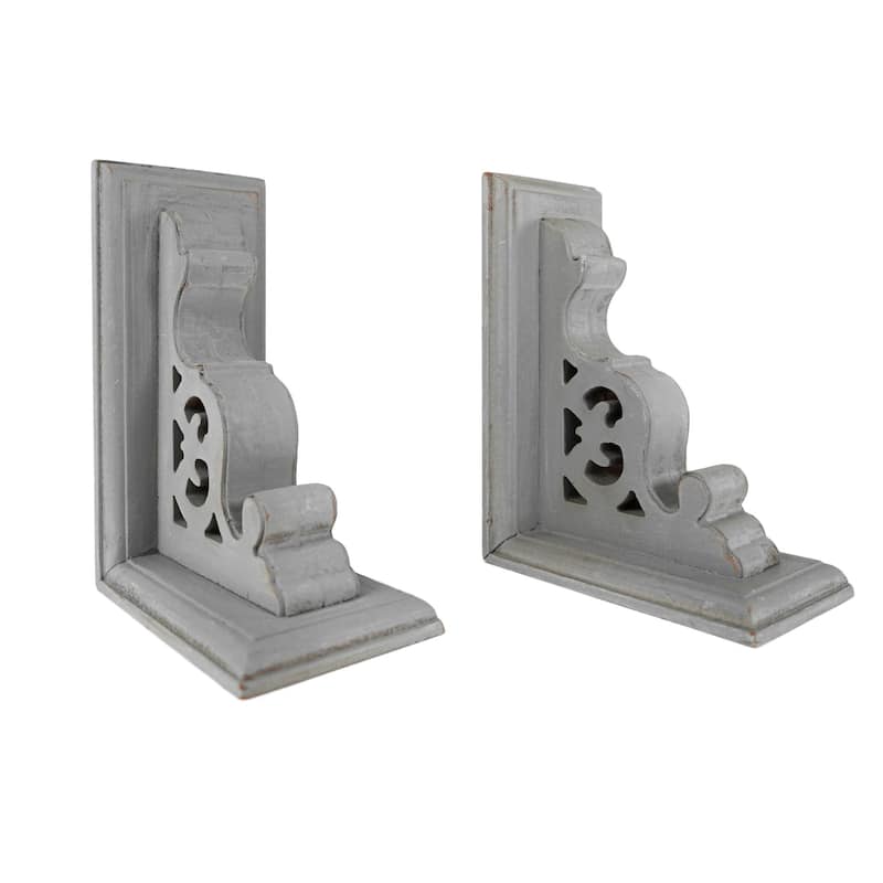 American Art Decor Heavy Duty Wood Bookends for Books/CDs/Vinyls