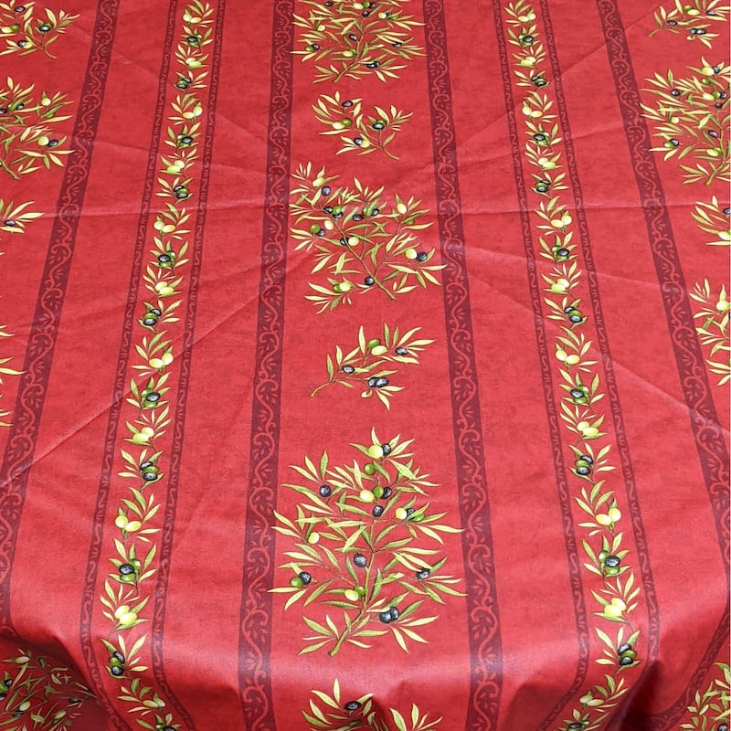 Wipeable Spill Resistant Provencal Cotton Cannes Collection Tablecloth