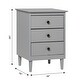 preview thumbnail 8 of 47, Walker Edison Bullrushes Solid Wood 3-Drawer Nightstand