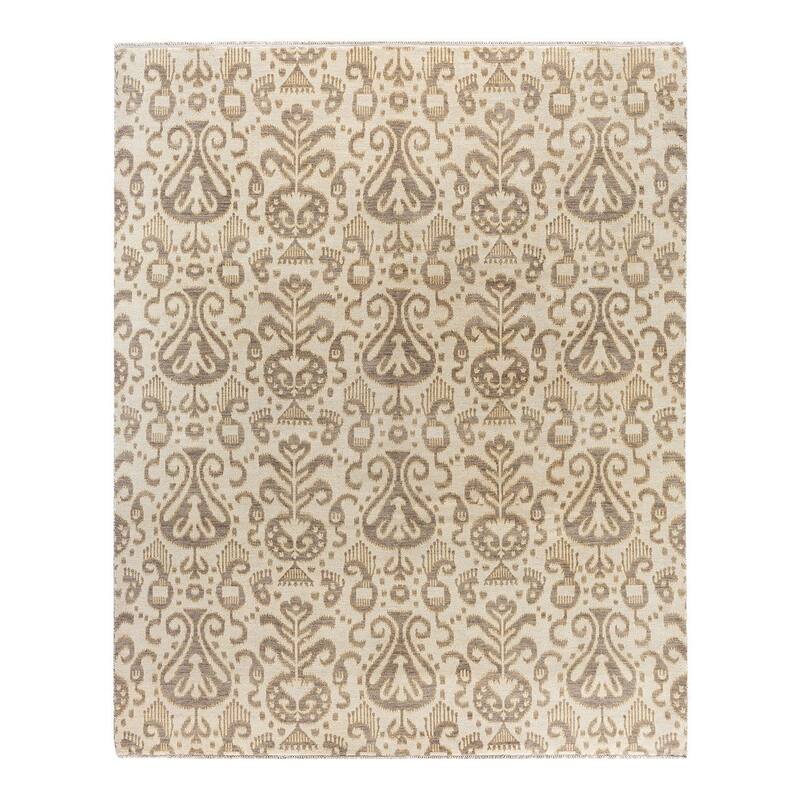 Ikat One-of-a-Kind Hand-Knotted Area Rug, Beige - 8' 3" x 10' 2"