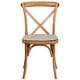 preview thumbnail 27 of 25, Stackable Wood Cross Back Chair with Cushion