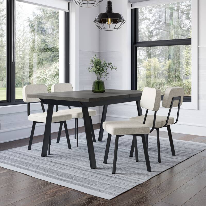 Amisco Kane Extendable Table-Clarkson Chairs 5 Pieces Dining Set