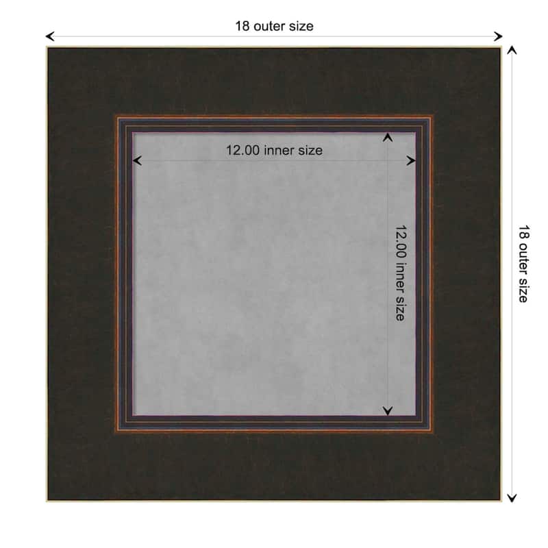 Amanti Art Milano Bronze Framed Magnetic Board - Board Size 12x12