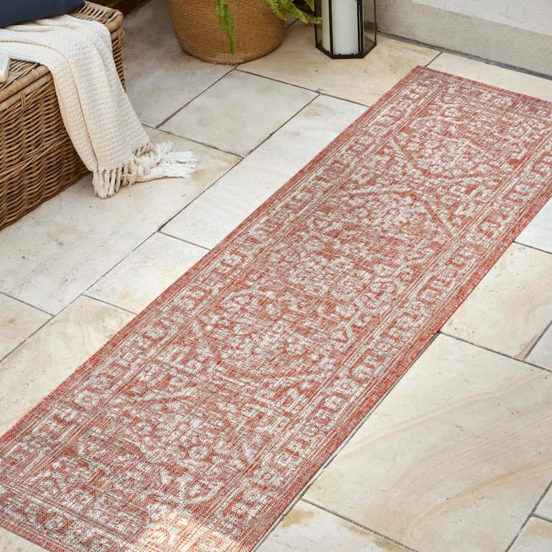 JONATHAN Y Medallion Textured Weave Indoor/Outdoor Area Rug