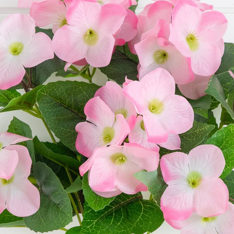 14-in UV Resistant Artificial Hydrangea Bush - Set of 6