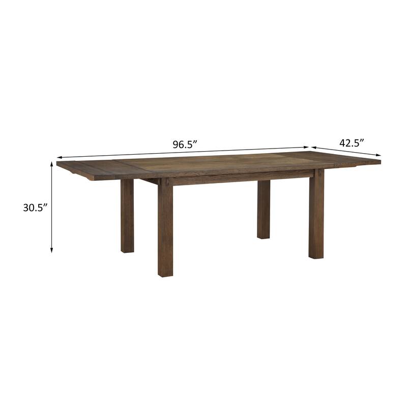 Sabrina Dark Oak Dining Table with Extension Leaf