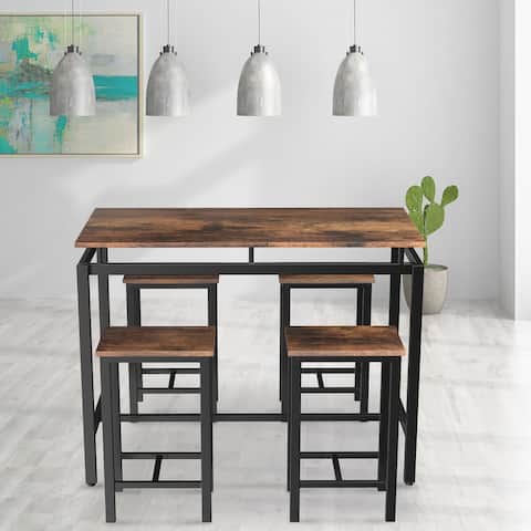 5-Piece Modern Dining Table Set, Dining Room, Home Kitchen Furniture