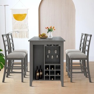 Vintage minimalist 5- Piece Dining Table Set with a Storage Dining ...
