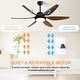 preview thumbnail 37 of 60, 48in/52in/66in/72in/84in Industrial Matte Black Large Windmill Ceiling Fan with Light and Remote