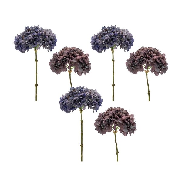 Hydrangea Stem (Set of 6) - 7.75 x 7.75 x 19 - Bed Bath