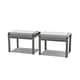 preview thumbnail 66 of 144, Aluminum Patio Outdoor Sectional Sofa Set with Fire Pit, Swivel Rocking Chairs and Ottomans Ottomans - Grey
