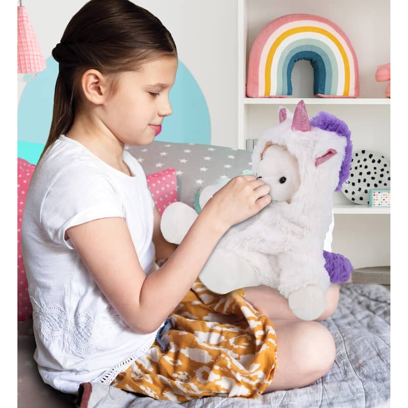 DolliBu Long Leg Lamb Unicorn Plush Stuffed Animal Toy with Outfit - 10.5 inches