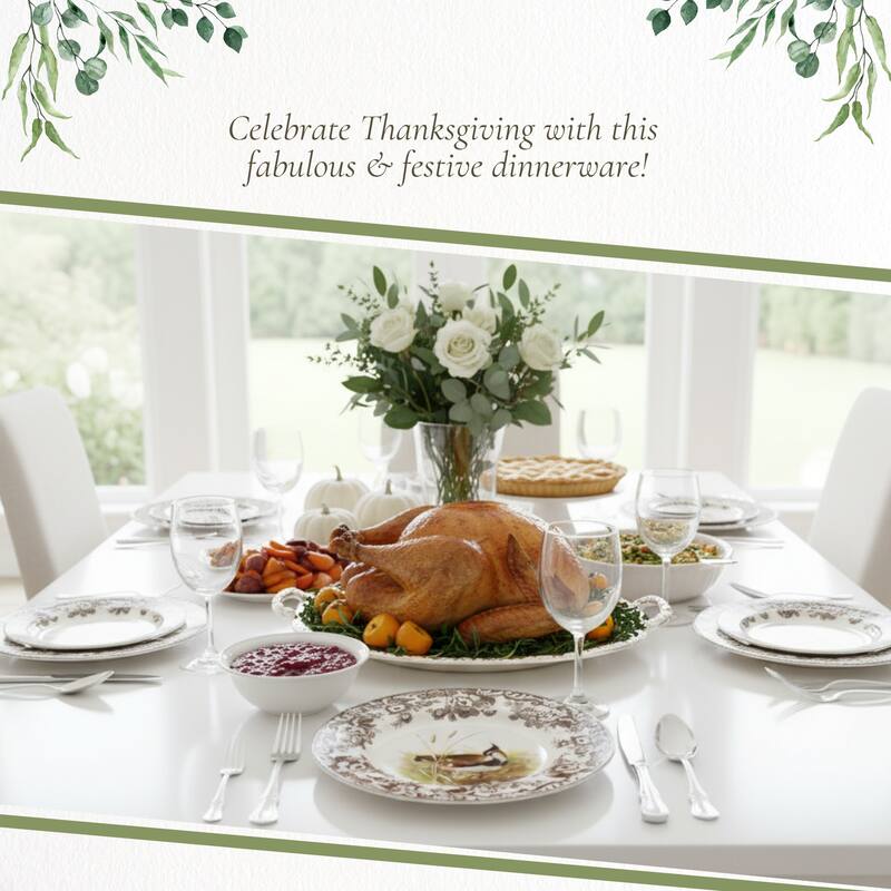 Spode Woodland Dinner Plate Birds Motif - 10.5