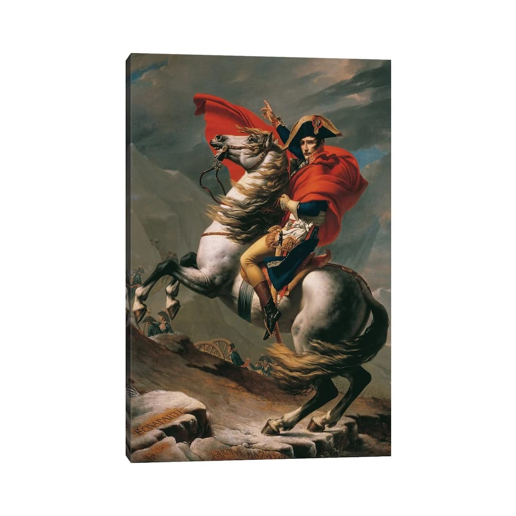 iCanvas "Napoleon Crossing The Alps" by Jacques-Louis David Canvas Print