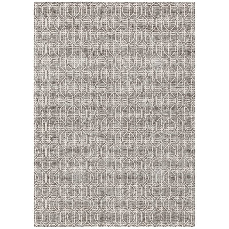 HomeRoots Geometric Transitional Rectangle Outdoor Rug