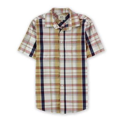 Ecko Unltd. Mens Inject Ss Woven Button Up Shirt, White, X-Small