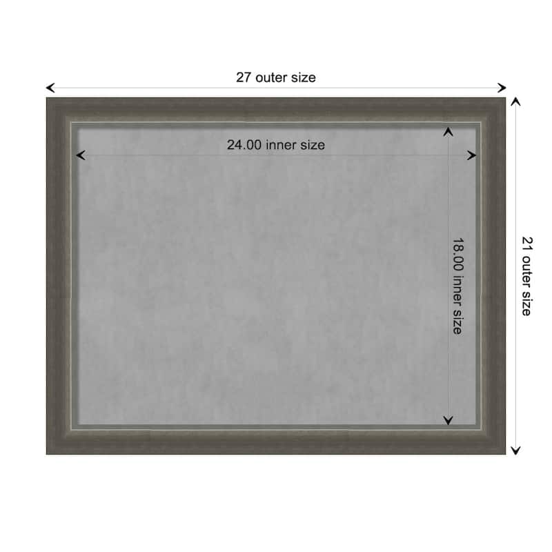 Amanti Art Domus Dark Silver Framed Magnetic Board - Board Size 24x18