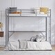 preview thumbnail 20 of 43, Twin Size Metal Loft Bed With Safety Guardrails & 2 Built-In Ladders, Loft Bunk Bed Frame For Teens Juniors Adults