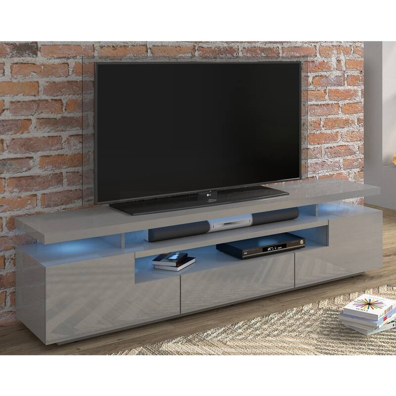 Strick & Bolton Sparkes 77-inch High Gloss TV Stand with LED Lights