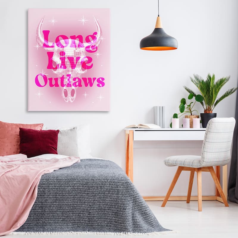 Stupell Glam Long Live Outlaws Canvas Wall Art Design By Lil' Rue