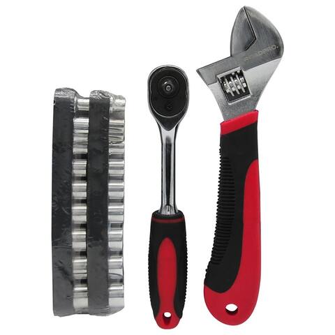 RoadPro 20pc 1/4in Socket and Wrench Set 5ct Socket and Wrench Set