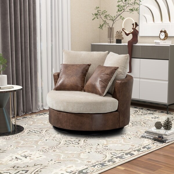 Round spinning lounge clearance chair